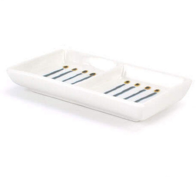 도자기 일식 2칸 종지 반찬 나눔 접시 12x6.5cm 3호 rmp*054Yb, 1개