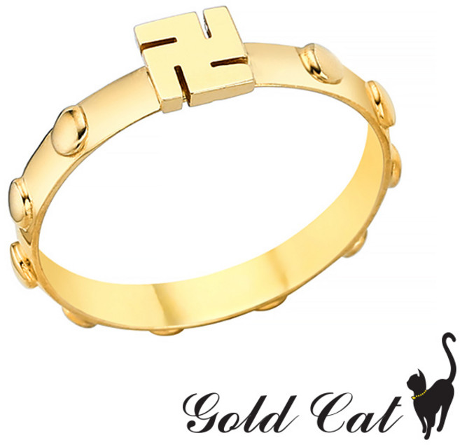 골드캣 14k 18k 만자 불교 반지 R1601 각인서비스