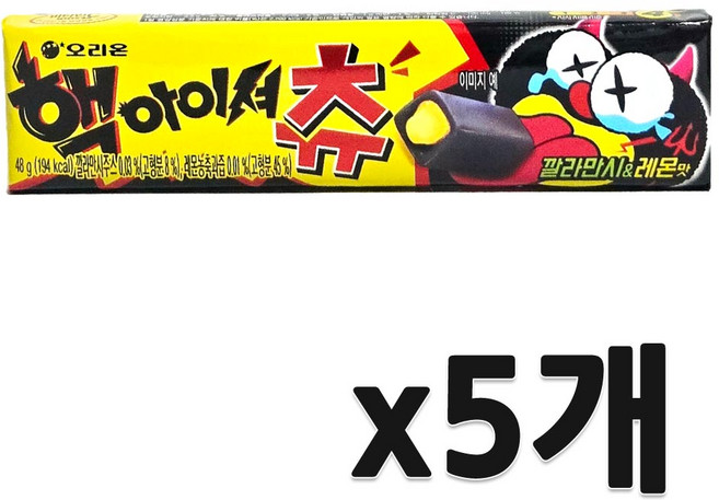 오리온 핵아이셔츄 깔라만시 레몬맛, 5개, 48g