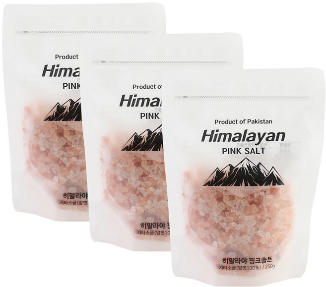 블루오션 히말라야 핑크솔트 (그라인더용 굵은소금) 핑크소금, 3개, 250g