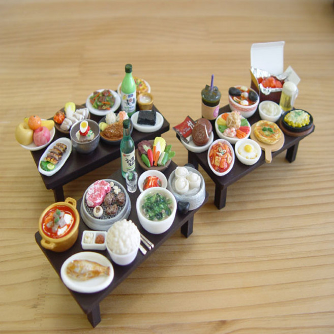 미니로 - [ 상과 음식을 선택해서 꾸미는 사각상(중) 미니어쳐 상차림 ] 납골당 꾸미기 수제작 200가지 음식 선택가능, 134. 김치볶음밥