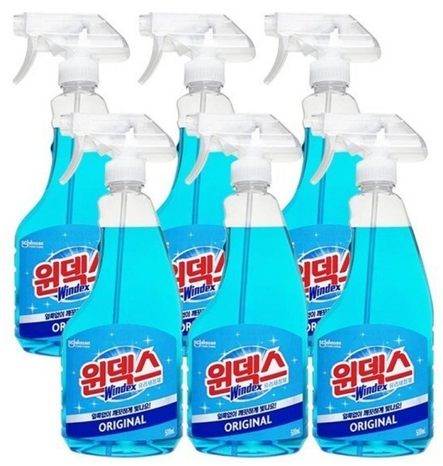 윈덱스 오리지널 유리세정제 스프레이 500mL X 6개