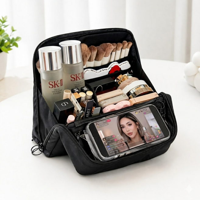 에니픽 화장대 필요없는 화장품 파우치 대형 여행용 메이크업 가방