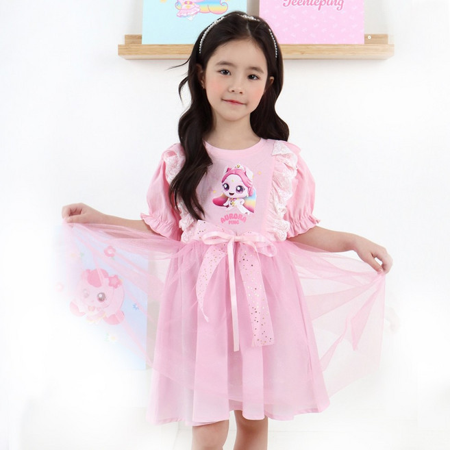 여아 아동잠옷 실내복 캐치티니핑 여아 반팔원피스 퍼프
