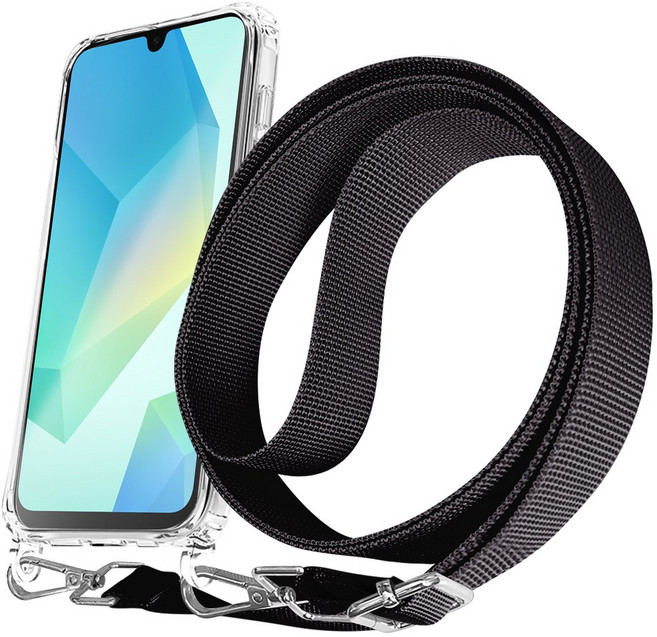 더조은셀러 세이프링 와이드스트랩 목걸이 케이스 크로스