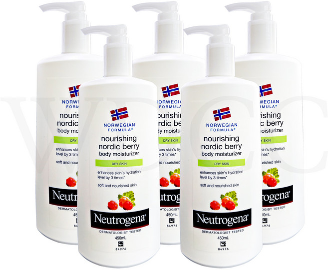 뉴트로지나 노르딕베리 모이스춰라이저 바디로션, 450ml, 5개