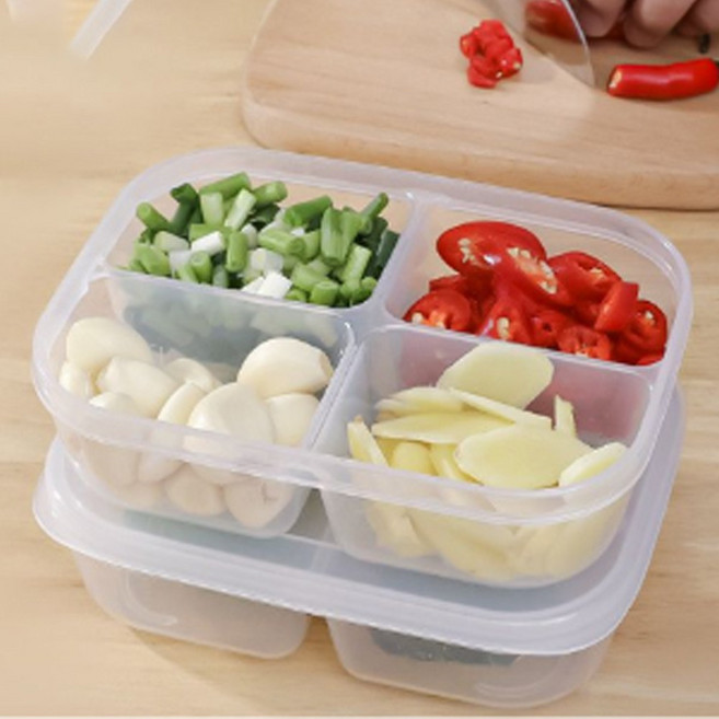 나까야 나눔 칸막이 밀폐용기 4칸, 2개, 단품