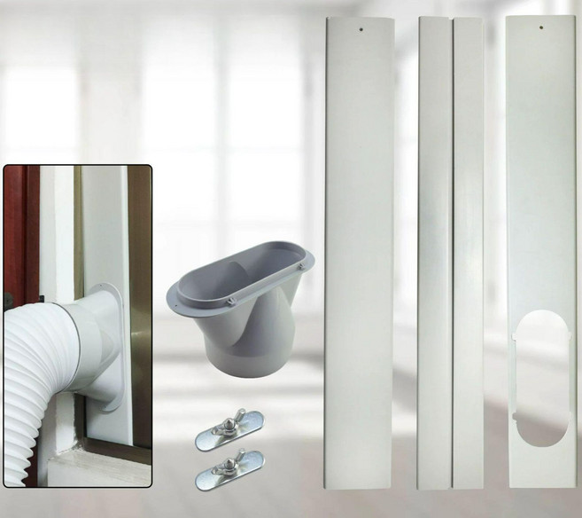 이동식 자바라 창문형 칸막이 배기 호스 캐리어 에어컨 15cm 연결기 방충망, 이동식 에어컨 배수관 약 1.2m