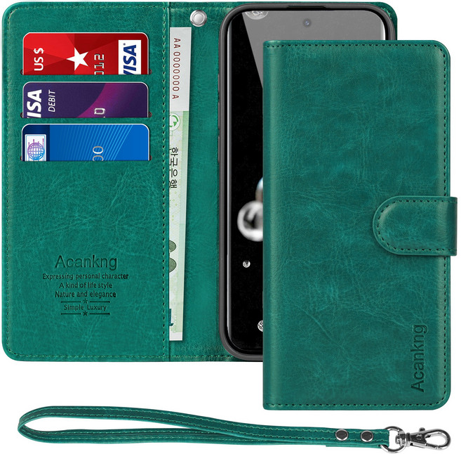 아칸크 삼성 갤럭시 S20 울트라(SM-G988)가죽 다이어리 지갑 케이스+핸드 스트랩 세트