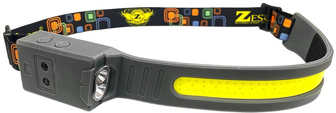제스트 밴드형 COB 집중2구 헤드랜턴 Z-HB2-COB, 1개