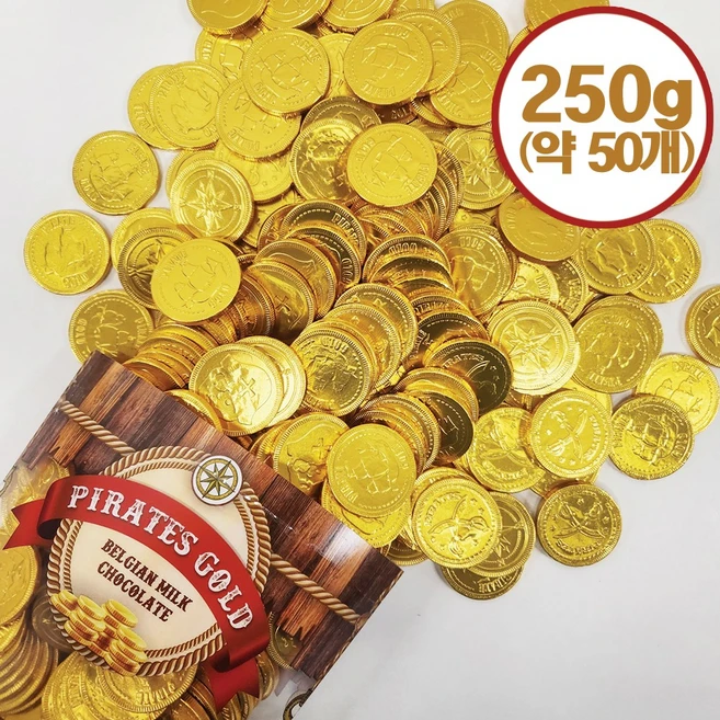 크리스마스 코인 밀크 초콜릿 어린이간식, 5g, 50개 - 쿠팡