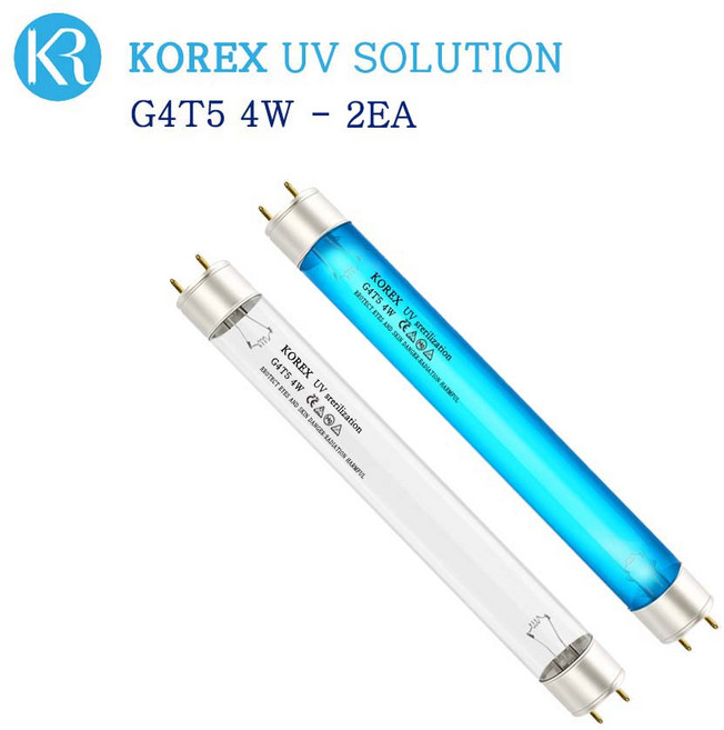 [묶음]KOREX UV / G4T5 4W 자외선살균램프UV 살균램프 칫솔살균 컵살균, 2개