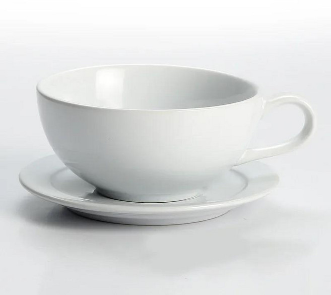 접시가있는 240ML 카푸치노 컵 더블 세라믹 머그잔 에스프레소 티 세트 차가운/뜨거운 모듬 색상 카페 용, 1개, 04 White