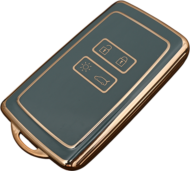 르노삼성 XM3 SM6 QM6 호환 스마트 차 키케이스 키홀더 TPU 키커버 리모컨, TA42, 그레이