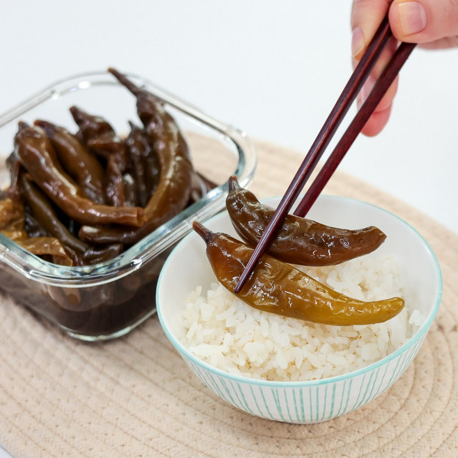 간장 고추장아찌 국산 반찬 고추절임 순창 성도집, 1개, 500g