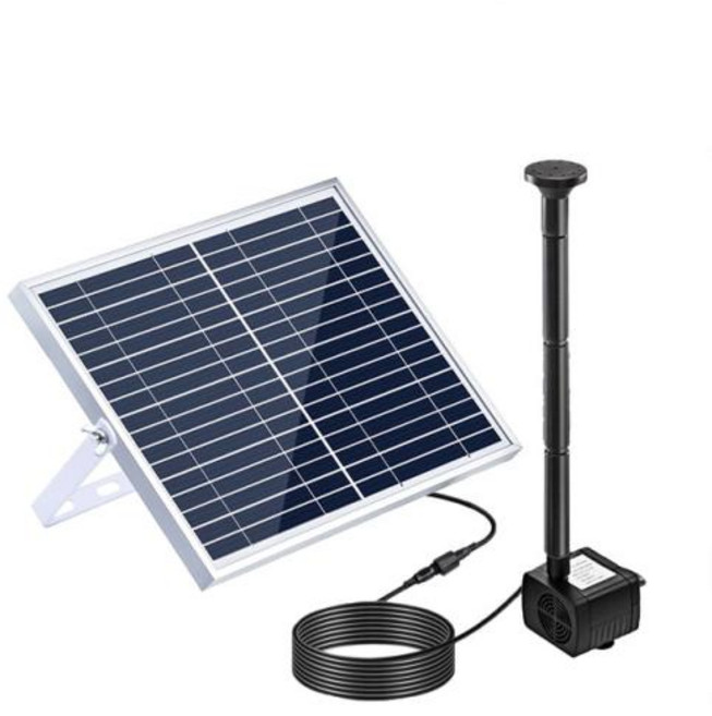 실내 분수대 대형 태양 전지 패널 포함 태양열 분수 펌프 새 목욕 물고기 탱크 연못 정원 장식 최대 3 노즐 수위 100 10, 1) 10W