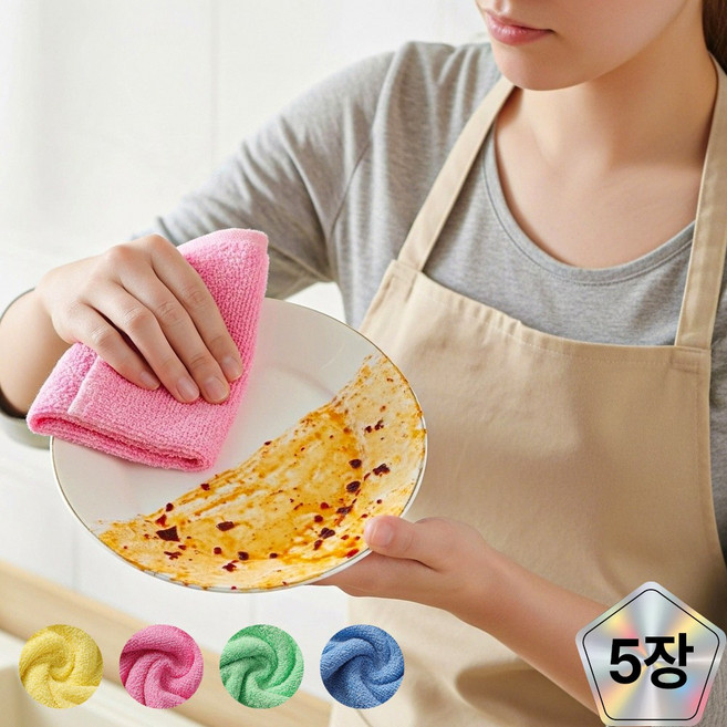 티커스 대나무 행주 판다 요술 행주, 5개