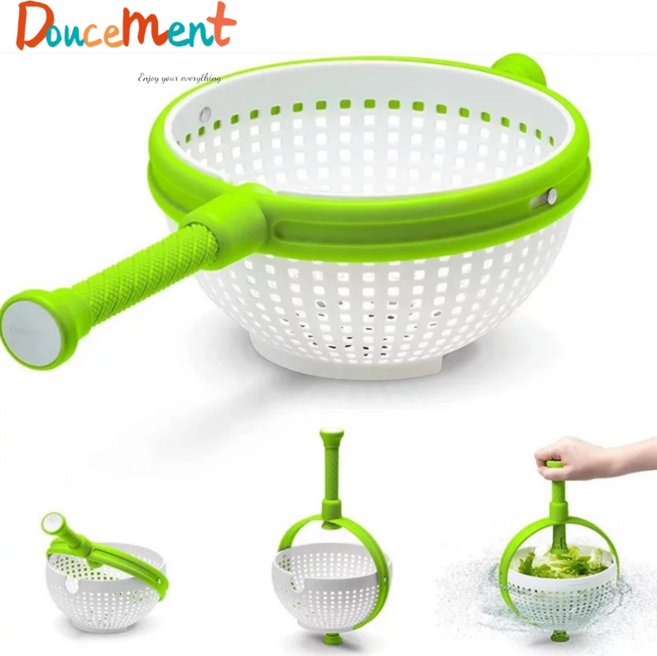 Doucement 샐러드 스피너 야채탈수기, 녹색, 1개