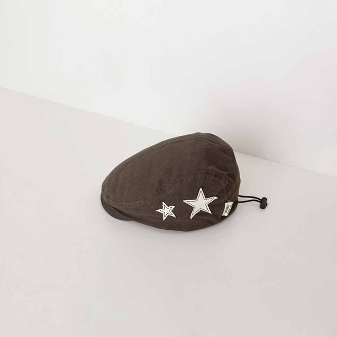 Baby Studio 兒童貝雷帽 刺繡五角星 報童帽