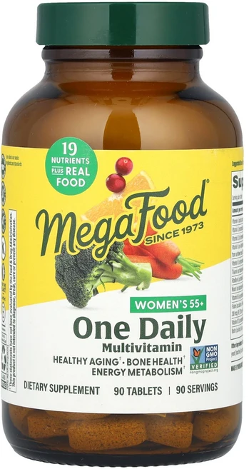 메가푸드 55세 이상 여성용 1일 1정 종합 비타민 90정 MGF-10353, 1개 - 쿠팡