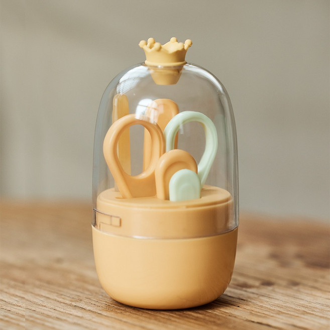 뉴코코맘 아기 신생아 손톱깎이 4종세트 손톱깍이 가위 네일 종합케어 크라운 전용, 1세트