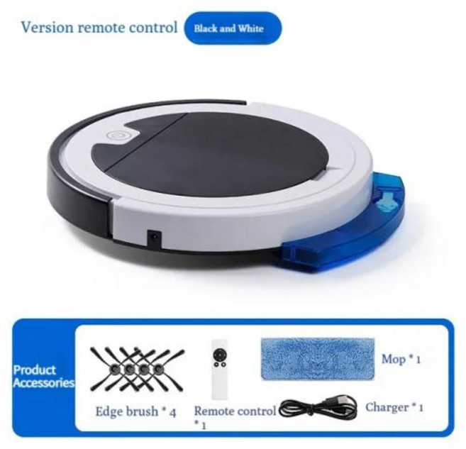 DARAM 로봇청소기추천 저렴한로봇청소기 AI로봇청소기 원룸 ECHOME 로봇 진공 청소기 리모컨 청소 걸레질 가정용 무선 스마트 드래그 바닥, 3) white with WaterTank