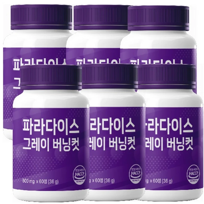 파라다이스그레이 버닝컷 브로콜리 추출물, 6개, 60정 - 쿠팡