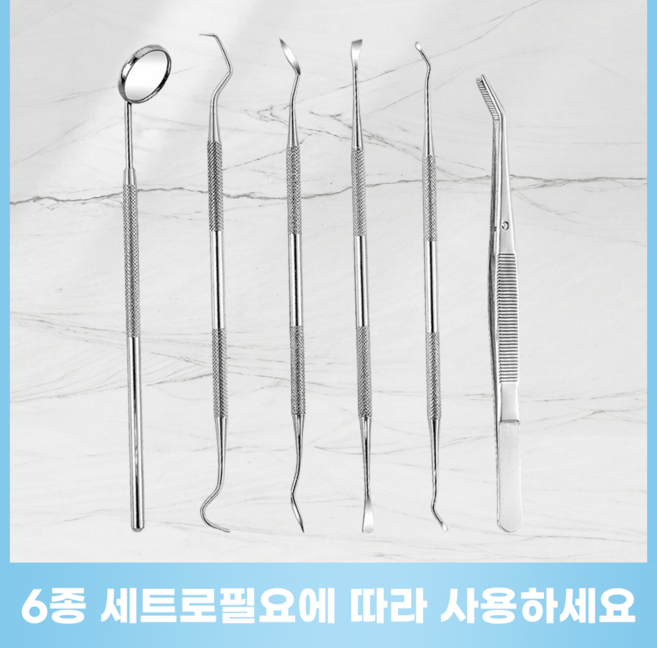 [플러스리빙] 셀프 치석제거기 6종 스케일링 치아관리 치석제가 치과기구, 1개