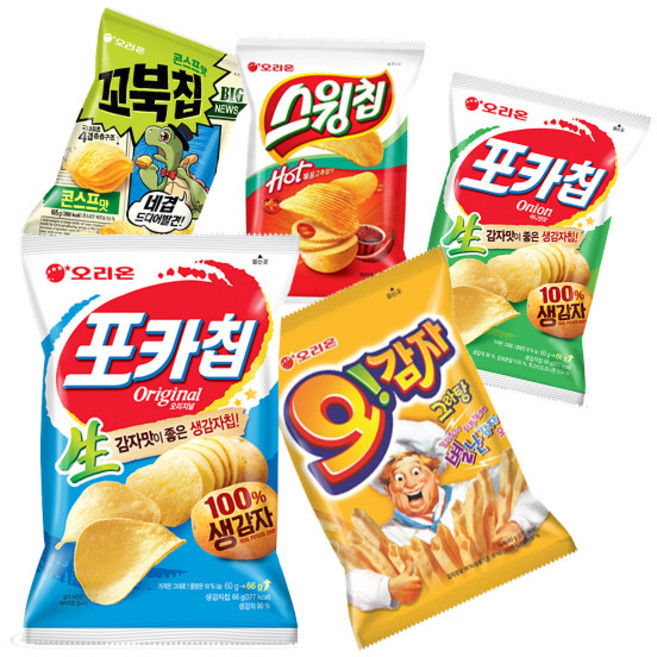 오리온 MINI 스낵 30g 포카칩 꼬북칩 오감자그라탕 스윙칩 중 택1, 스윙칩 MINI 30g