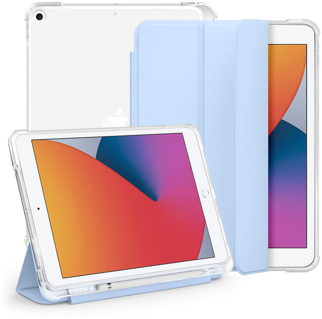 뷰씨 애플펜슬 수납 쉴드 스마트커버 케이스, 소다