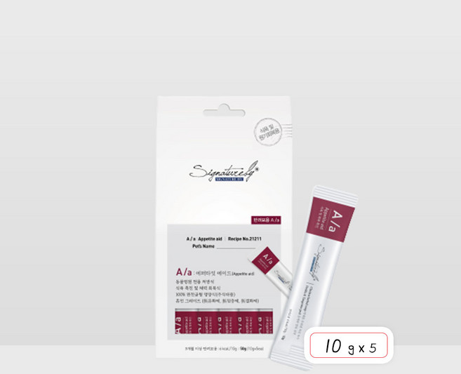 )당일발송( 시그니처바이 A/a aa 스틱 10gX5개 고양이 식욕 및 회복촉진 처방식, 식욕회복, 10g, 5개