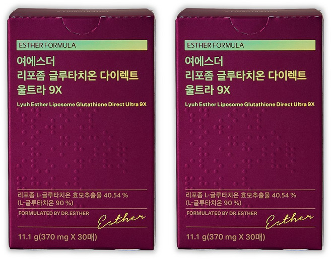 에스더포뮬러 여에스더 리포좀 글루타치온 다이렉트 울트라 9X, 11.1g, 2개