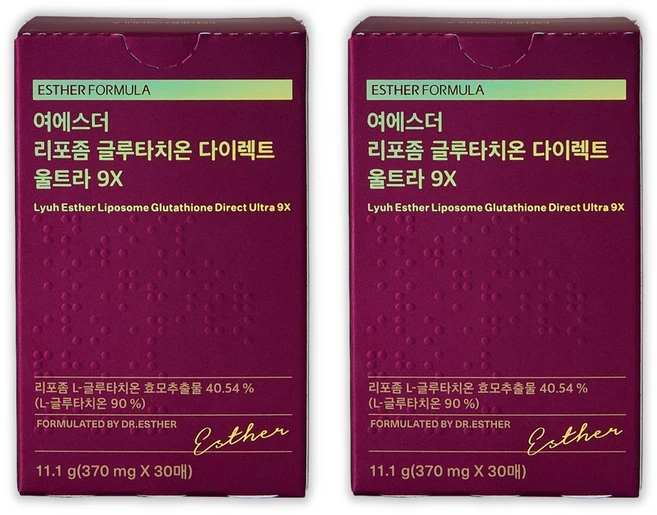 에스더포뮬러 여에스더 리포좀 글루타치온 다이렉트 울트라 9X, 2개, 30회분 - 쿠팡