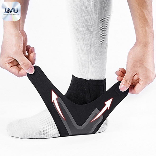 GTS 발목보호대 얇은 고탄력 좌우세트, 블랙, 1세트