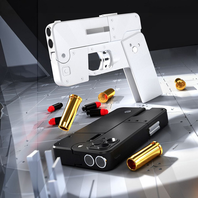 (무배+당일배송) 탄피배출 피젯 스파이 포켓건 스마트폰총, 블랙, 1개