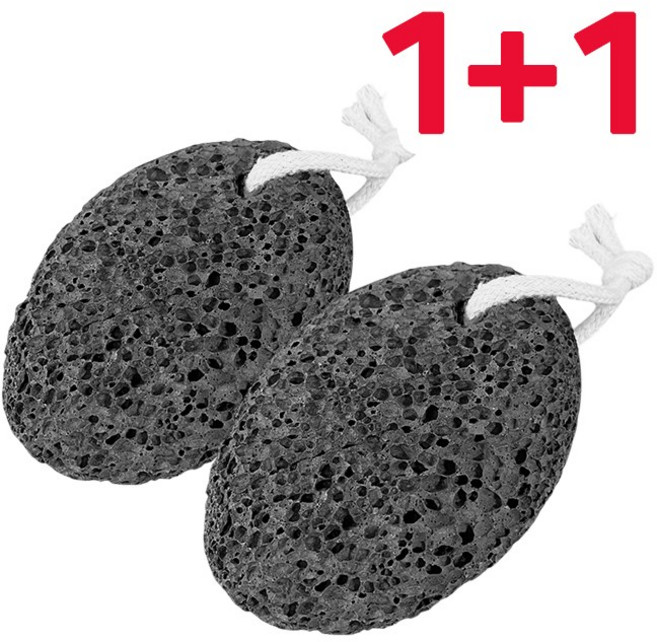 1+1 천연 화산석 발밀이 현무암 발뒷꿈치 발바닥 굳은살 각질제거 사포 돌, 와일드 1+1