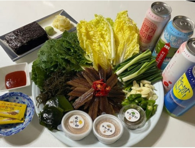구룡포 당일손질 과메기 야채세트 반건조 꽁치, 1세트, 10미