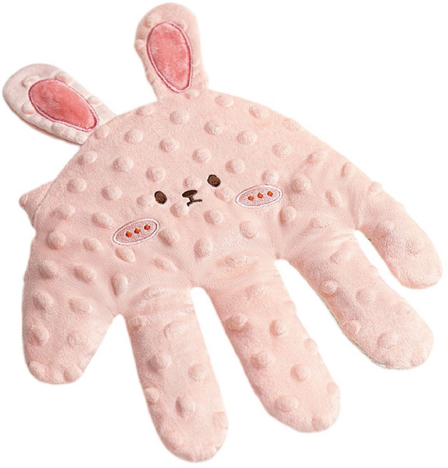 MUSI 安撫手掌 自動拍打 可加熱紅豆內芯 遠端遙控 粉色兔, 安撫手掌-粉色兔(無音樂款) 現貨隔天發, 1個