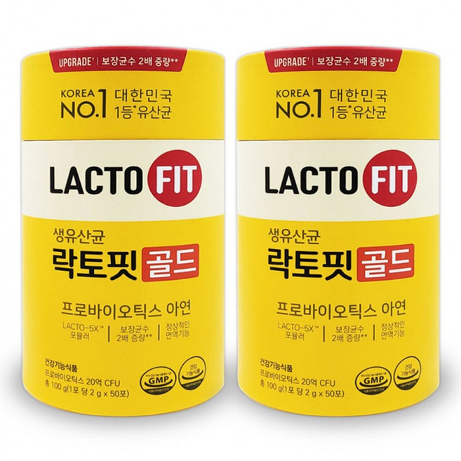 락토핏 골드 2g x 50포 2통, 100g, 1개
