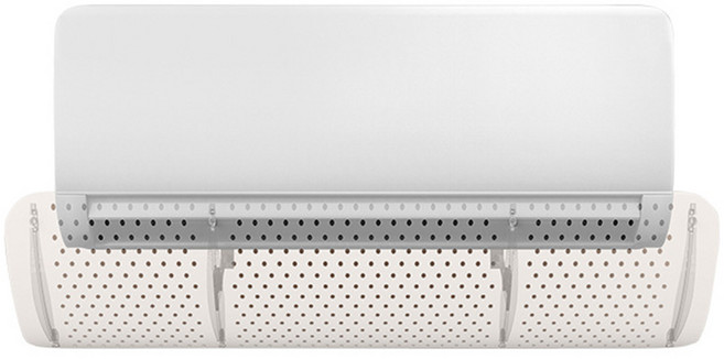 벽걸이 에어컨 바람막이 날개 가리개 바람 쉴드 가드 거치대 가림막 무풍 에어홀 윈드바이저 무타공, 1개, 투명형