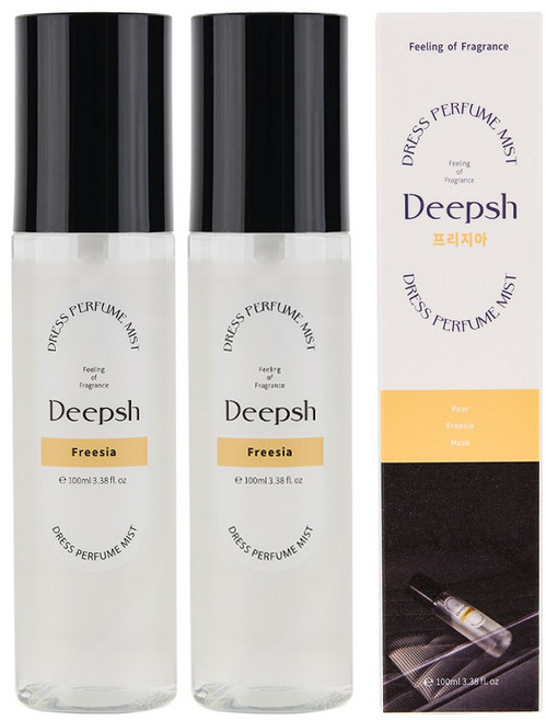 딥쉬 니치 퍼퓸 섬유향수, 프리지아, 100ml, 2개