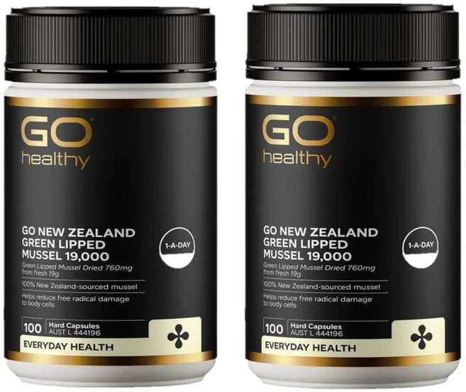 GO Healthy 고헬씨 그린립머슬 19000mg 100캡슐 2개 뉴질랜드 초록입홍합, 100정 - 쿠팡