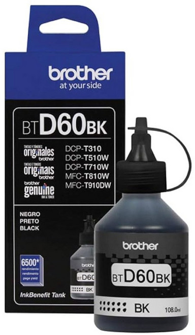 Brother T4000DW/T4500DW/T510W/T810W/T910W 原廠墨水 BTD60BK, 黑, 1個