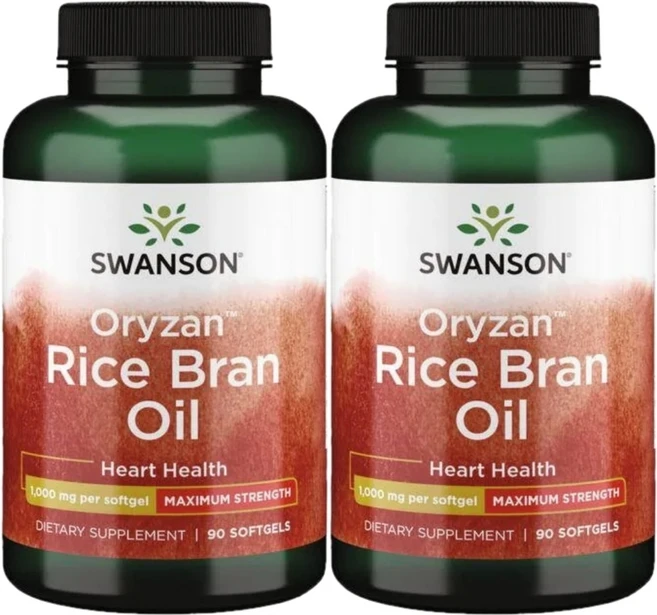 스완슨 Oryzan 쌀겨 오일 1000mg, 2개, 90정 - 쿠팡