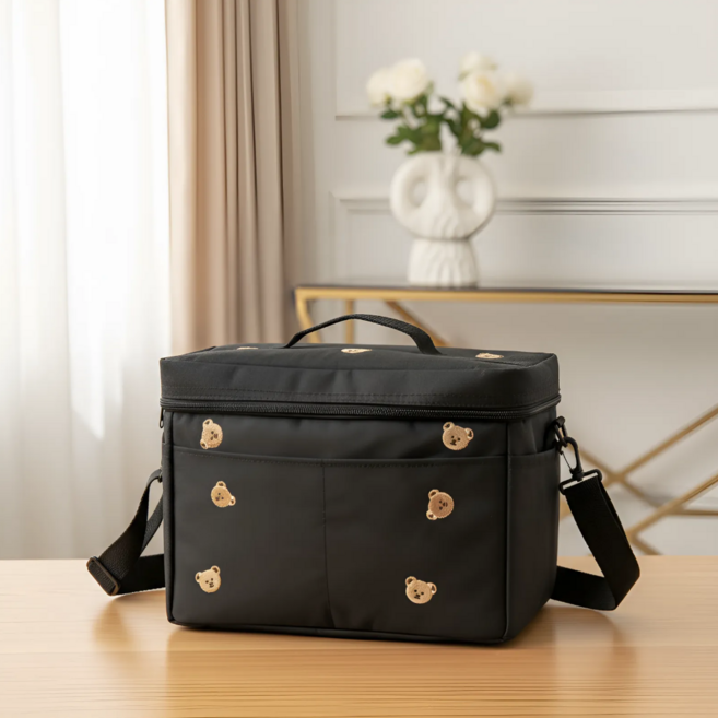 봄별 멀티베어 보냉 유모차 가방, 1개, 블랙