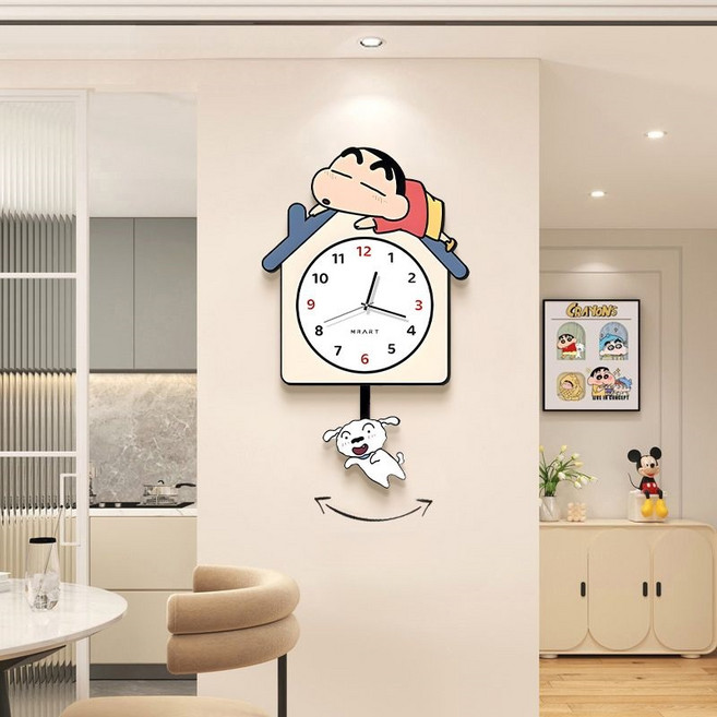 프리던유 짱구 무소음 벽시계