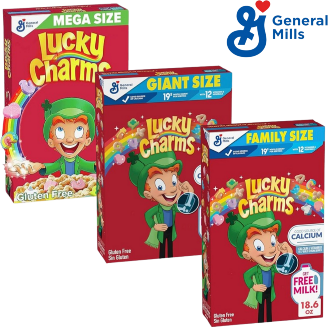 제너럴밀스 럭키참스 시리얼 마시멜로우 시리얼 3종, 527g, 1개