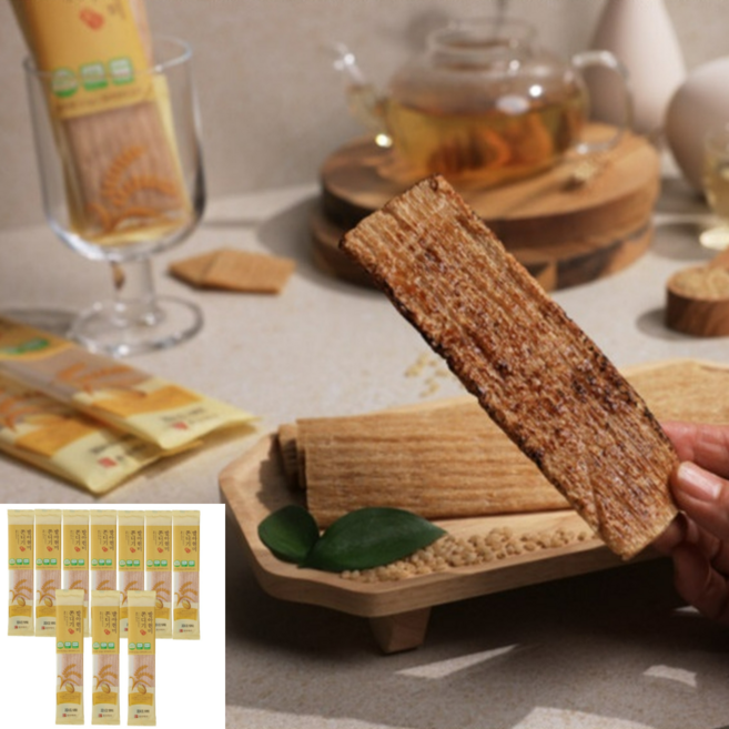 쫀디기 쫀드기 유기농 발아 현미 웰빙 간식 무방부제 무색소 맛있는 안주 추억의 옛날 과자 할머니 할아버지 아이들 군것질, 23g, 10개