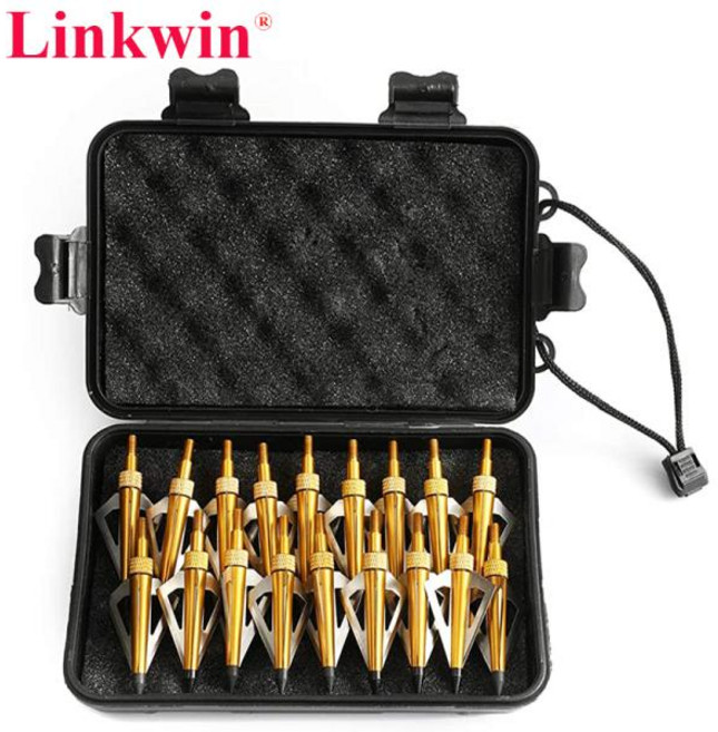 복합 활 사냥용 탄소 화살 화살촉 브로드헤드 포인트 팁 100gr 125gr 12 개, 6.Black 125GR, 1개