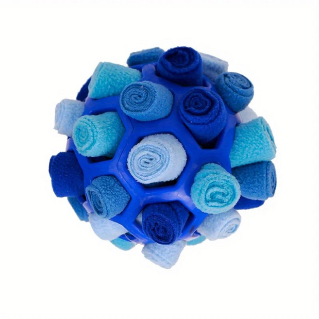 인터랙티브 강아지 간식 숨기기용 스니핑 볼 정신 자극 고무 퍼즐 애완용품, 1개, 2. Blue Sphere